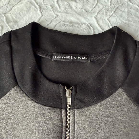 Harlowe & Graham Black Sheath Midi Dress Zipper Short Sleep - Picture 5 of 8